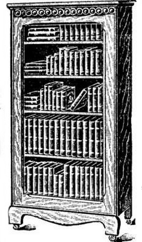 Image of Sears 1902 Oak Single Glass Door Bookcase
