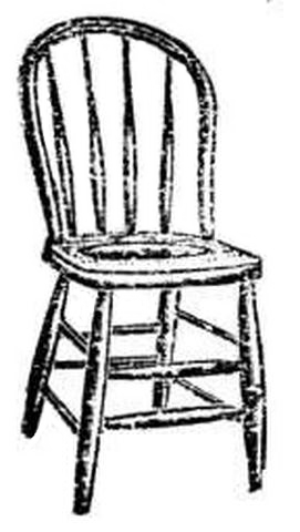 Image of Sears 1902 Bow Back Wood Seat Chair