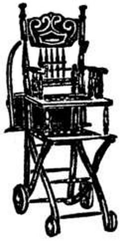 Image of Sears 1902 Combination High Chair Carriage