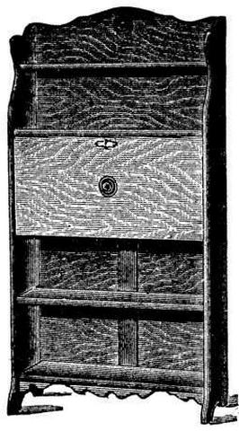 Image of Sears 1902 Golden Oak Drop Leaf Desk