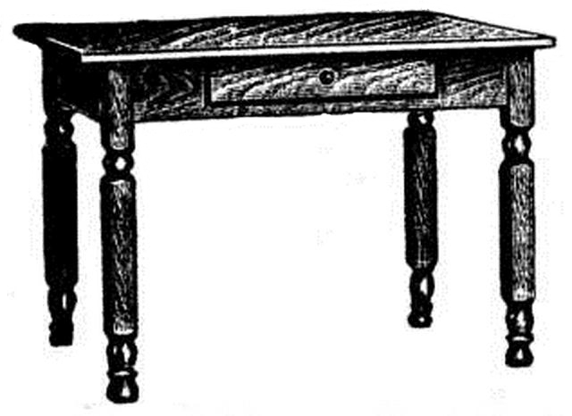 Image of Sears 1902 Four Leg Kitchen Table