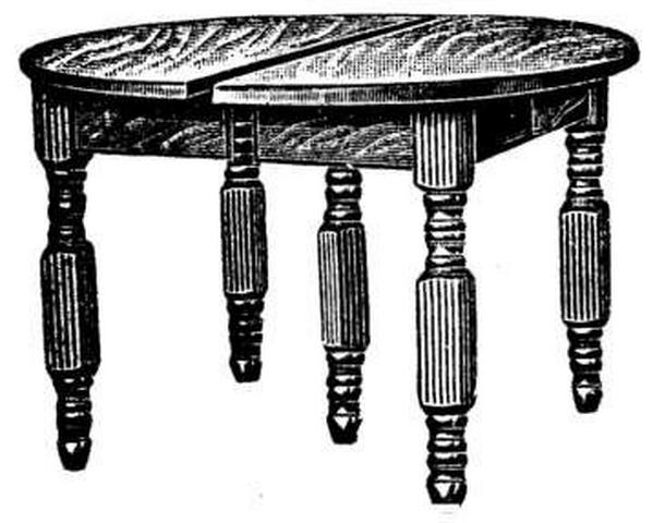 Image of Sears 1902 Five Leg Round Top Extension Table