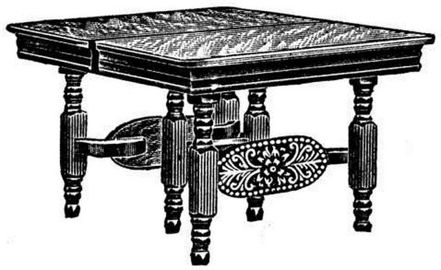 Image of Sears 1902 Solid Oak Six Leg Extension Table