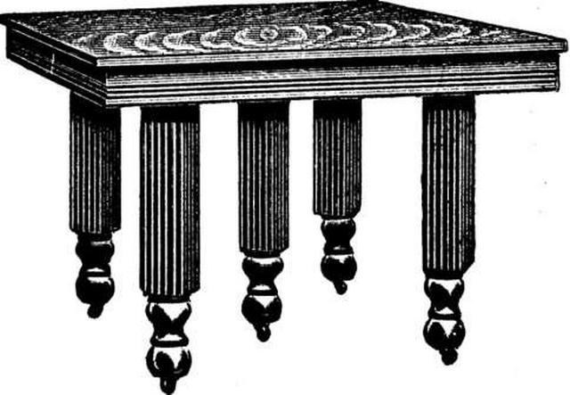 Image of Sears 1902 Five Leg Pillar Extension Table