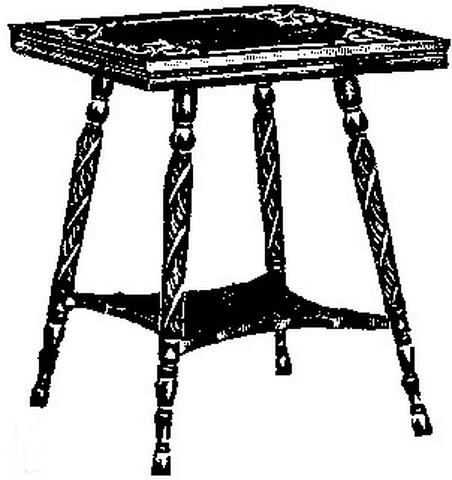 Image of Sears 1902 Mahogany Inlaid Parlor Table