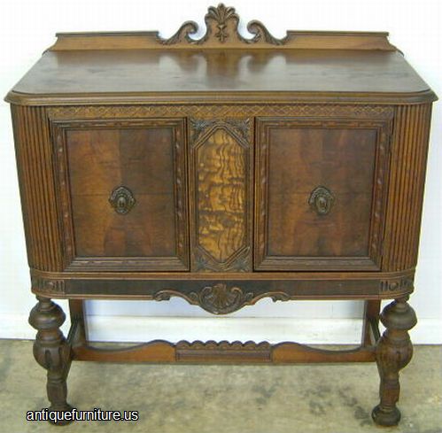 Antique Burl Walnut Server