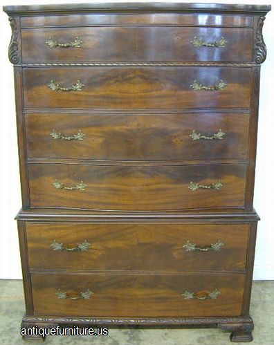 Antique Flame Mahogany Chest