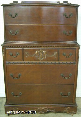 Antique Ornate Mahogany Chest