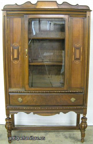 Antique Walnut China Cabinet