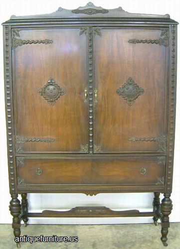 Antique Walnut China Cabinet