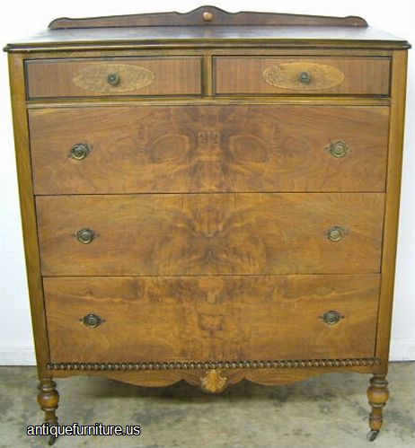 Antique Burl Walnut Chest