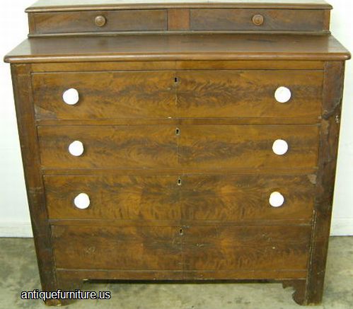 Antique Early Burl Walnut Chest