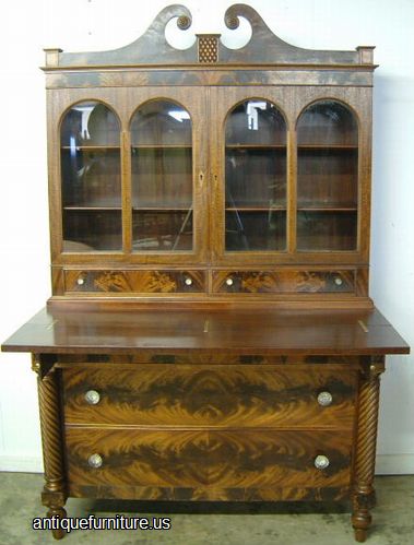 Antique Empire Flame Mahogany Server