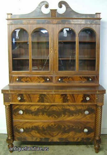 Antique Empire Flame Mahogany Server