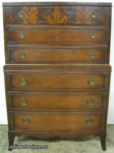 Antique Flame Mahogany Chest