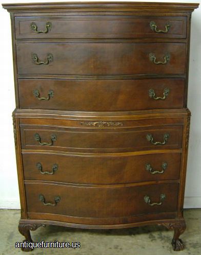 Antique Mahogany Ball Claw Chest