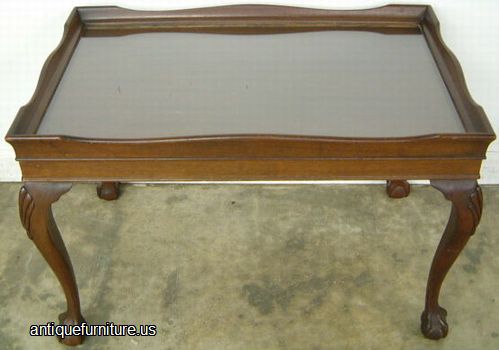 Antique Mahogany Ball Claw Coffee Table