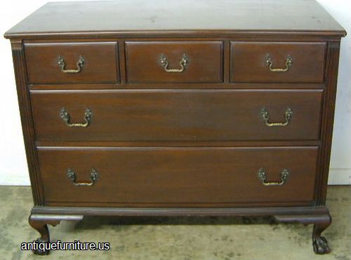 Antique Mahogany Ball Claw Dresser