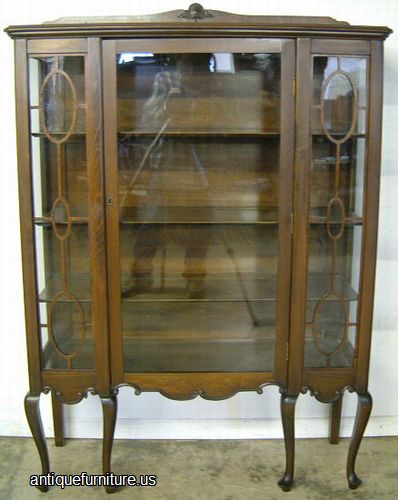 Antique Walnut China Cabinet