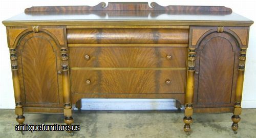 Antique Berkey Gay Flame Mahogany Sideboard