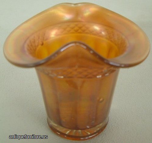 Antique Carnival Glass Hat Bowl