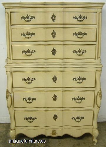 Antique French Style Paint Decorated Chest