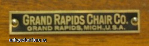 Antique Grand Rapids Chair Co Label