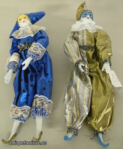 Antique Heritage Musicial Harlequin Dolls