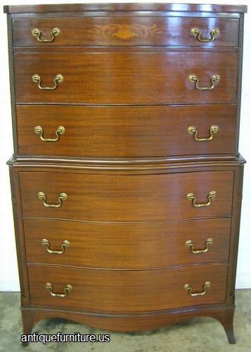 Antique Inlaid Mahogany Chest