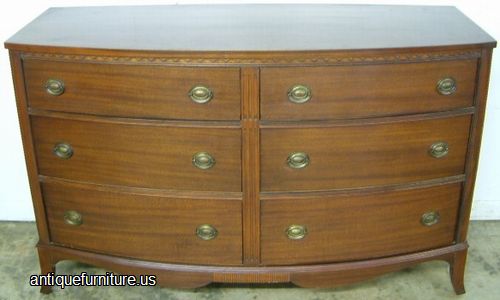 Antique Mahogany Double Dresser