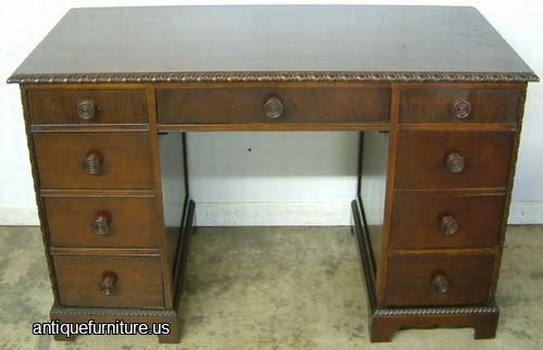 Antique Mahogany Knee Hole Desk