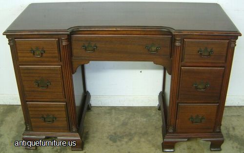 Antique Mahogany Kneehole Desk