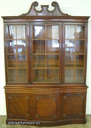 Antique Ornate Mahogany China Cabinet