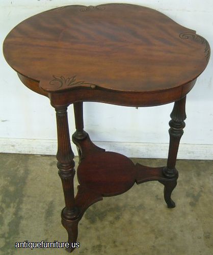 Antique Ornate Mahogany Lamp Table