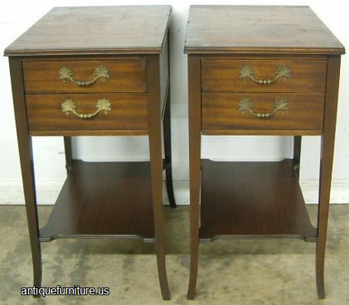 Antique Pair Mahogany End Tables