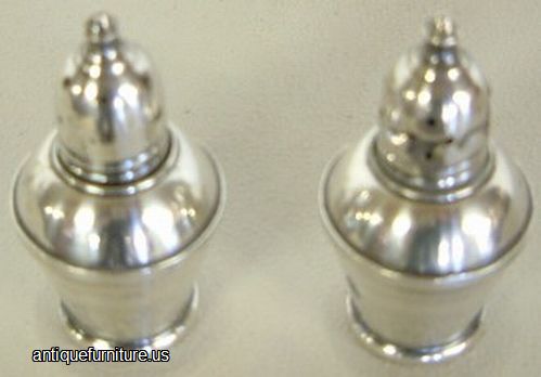 Antique Sterling Salt Pepper Shakers