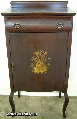 Antique Mahogany Music Cabinet