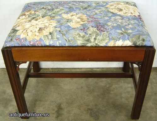 Antique Mahogany Vanity Stool