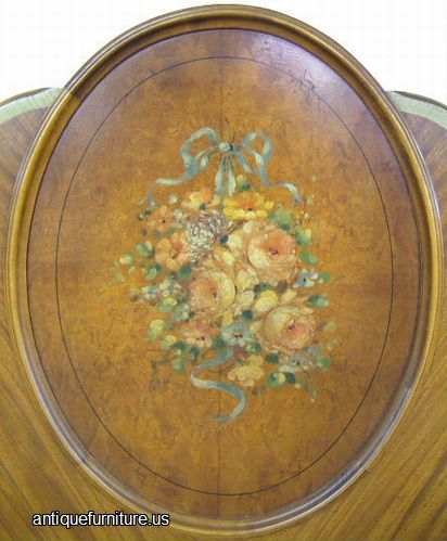 Antique Paint Decorated Bed Cameo