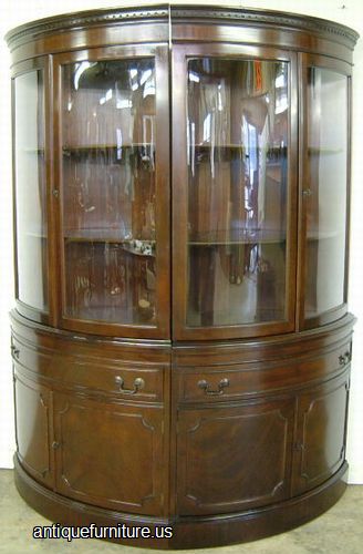 Antique Pair Mahogany Corner Cabinets