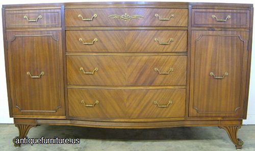 Antique Ribbon Mahogany Sideboard