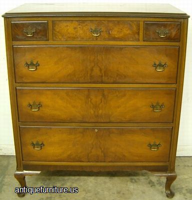 Antique Burl Walnut Chest