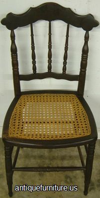 Antique Caned Seat Desk Chair