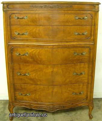 Antique French Burl Walnut Chest