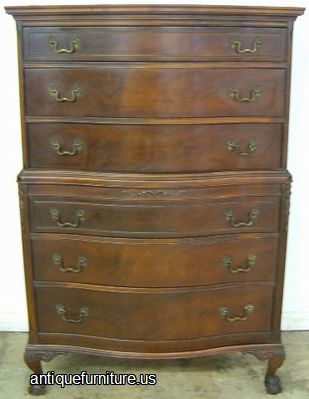 Antique Mahogany Ball Claw Chest