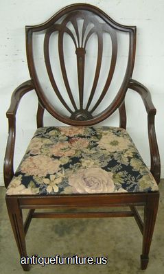 Antique Mahogany Shieldback Dining Chair
