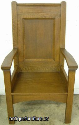 Antique Oak Altar Chair