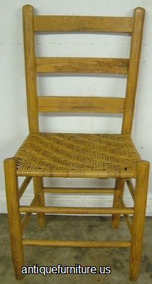 Antique Oak Ladder Back Chair