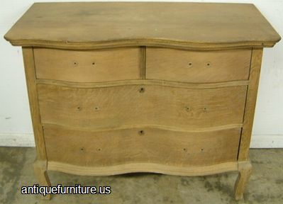 Antique Oak Serpentine Dresser