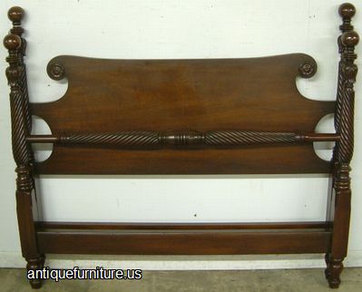 Antique Ornate Mahogany Poster Bed